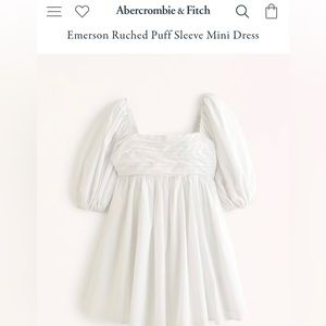 Abercrombie 
Getaway Shop
Emerson Ruched Puff Sleeve Mini Dress
